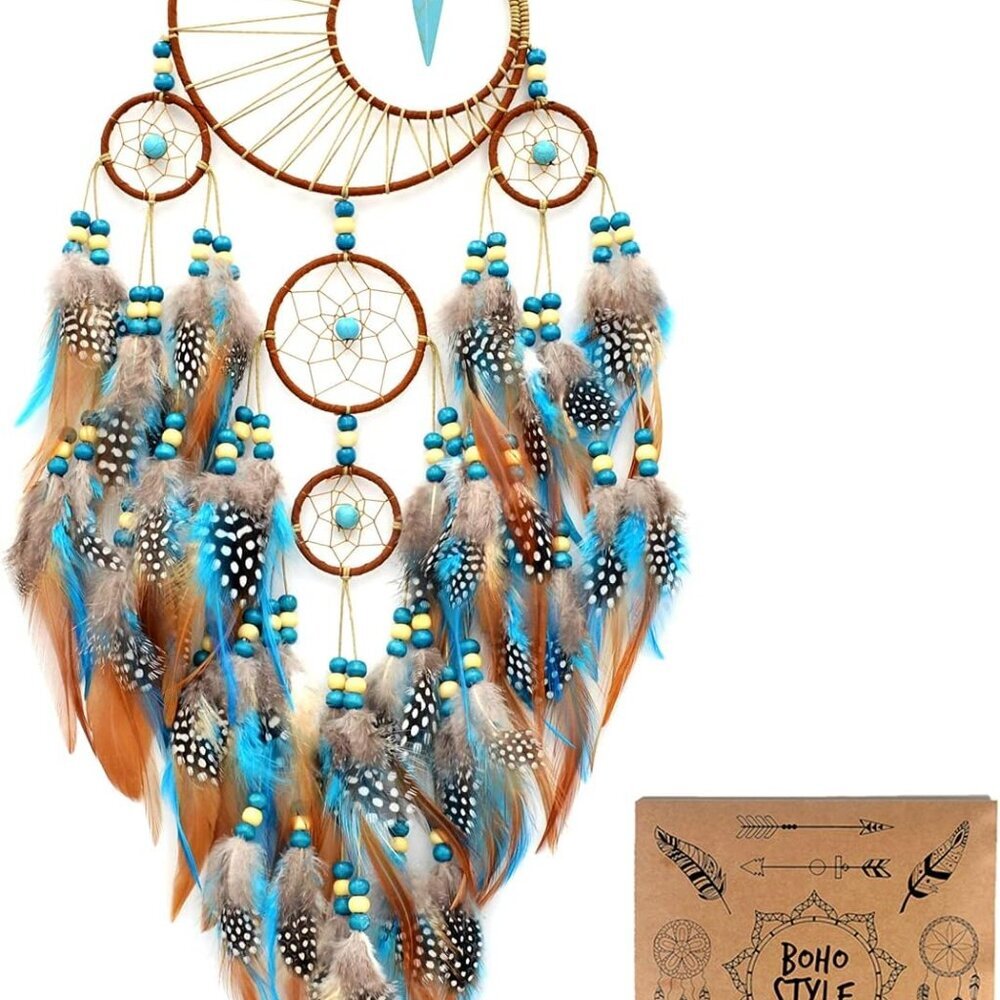 Large Dream Catchers for Girls Room Decor Boho Moon Dream Catcher Wall Decor Tur